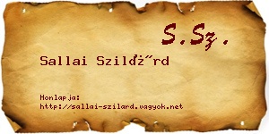 Sallai Szilárd névjegykártya