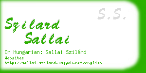 szilard sallai business card