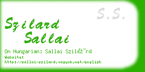 szilard sallai business card